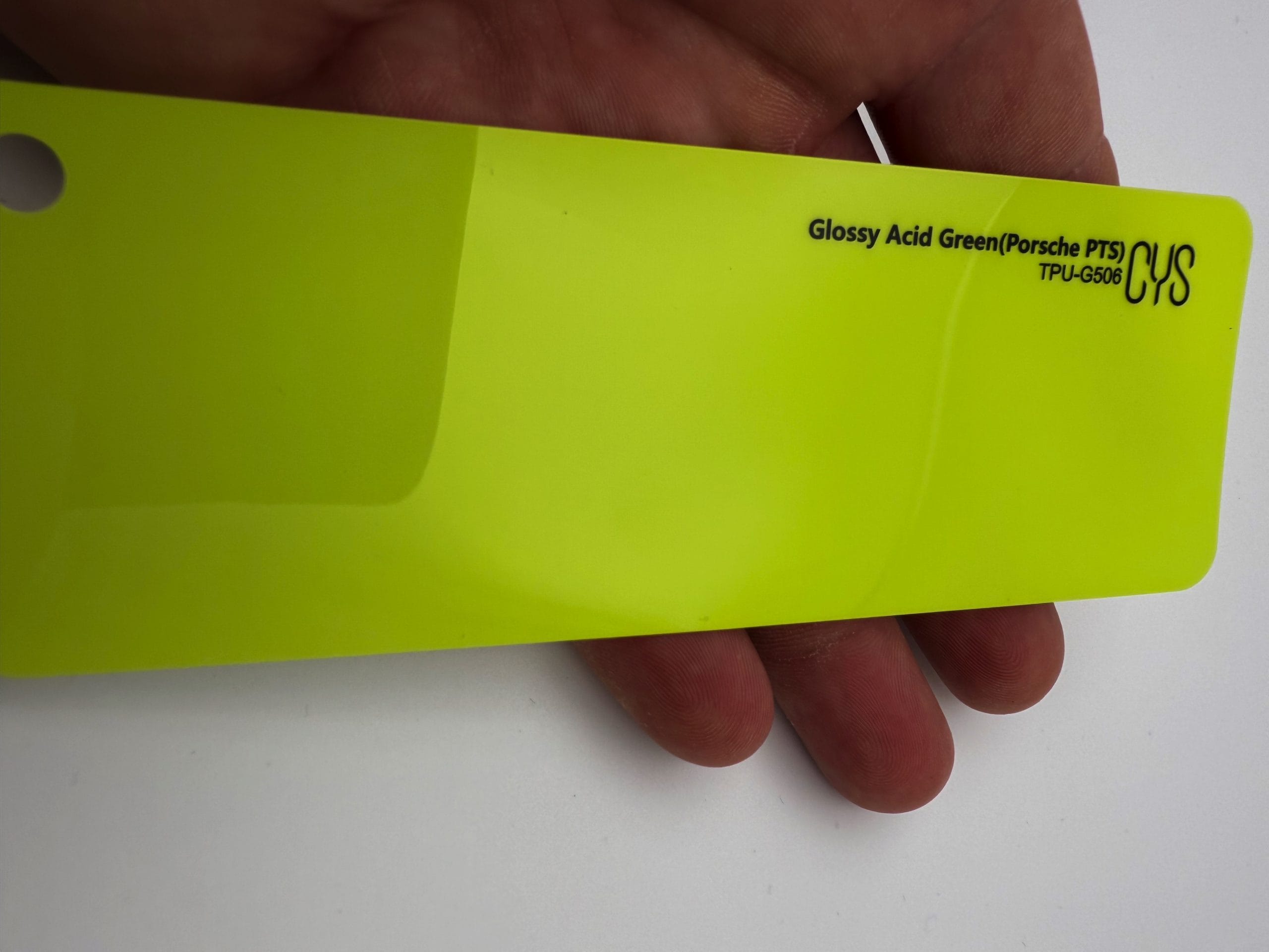 CYS Color PPF Fahrzeugmuster Glossy-Acid-Green Porsche-PTS TPU-G506