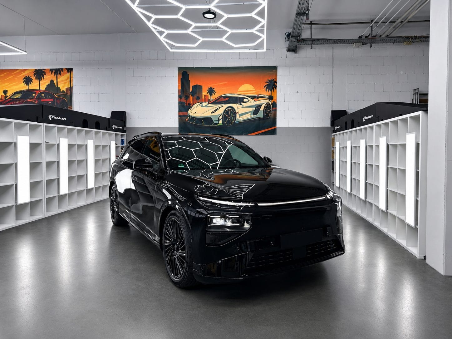 XPENG G9 Performance Black Edition mit XPEL Fullbody-Lackschutzfolie