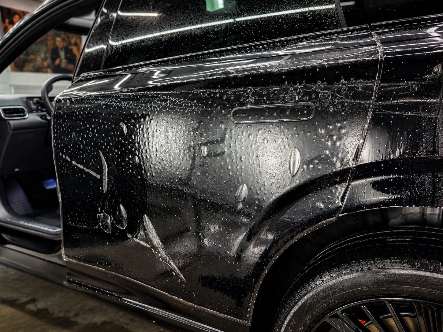 XPENG G9 Türgriff Lackschutzfolie Detailaufnahme