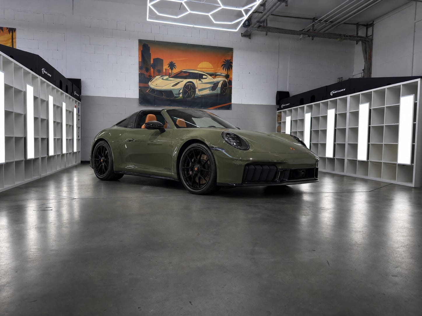 Porsche mit erweitertem Frontpaket aus Lackschutzfolie