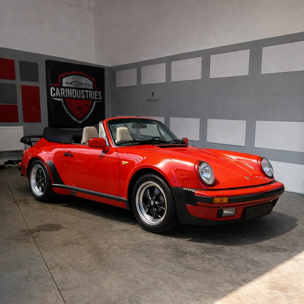 Roter Porsche 911 Cabrio nach mehrstufiger Aufbereitung und kompletter Versiegelung